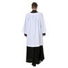 IvyRobes Premium White Round Neckline Surplice Church Liturgical Vestment Choir