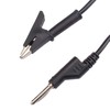 2pcs 1 Meter Cable Length Stackable Banana Plug to Crocodile