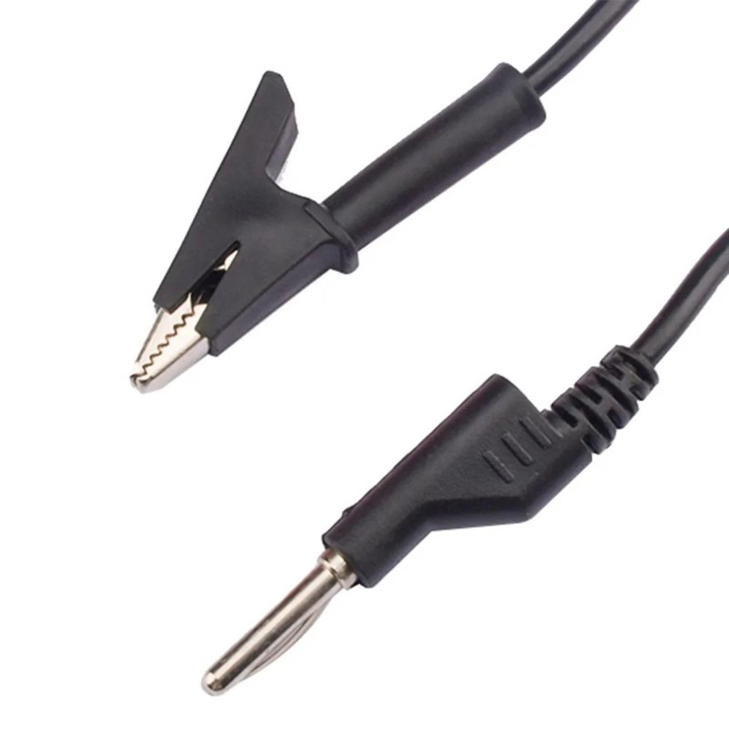 2pcs 1 Meter Cable Length Stackable Banana Plug to Crocodile