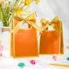 AmazingSpark 50 Pcs Orange Gold Mini Gift Bags Bulk 6.3