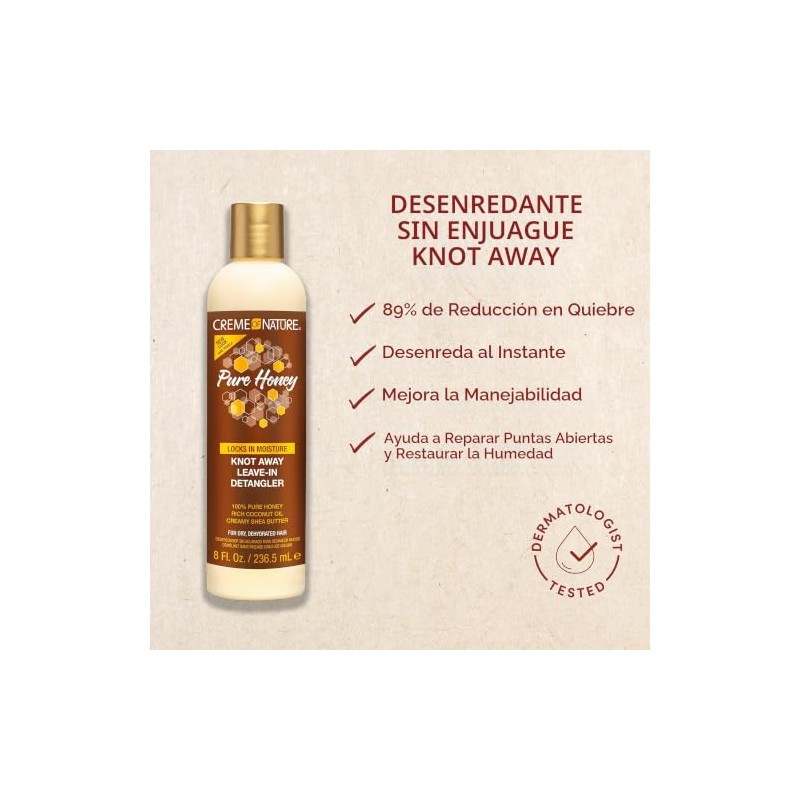 Creme of Nature Knot Away Desenredante sin enjuague, 8 oz