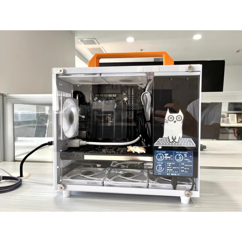 SharGwa PC K77s Matx Case Small Compact Mini Tower Gaming
