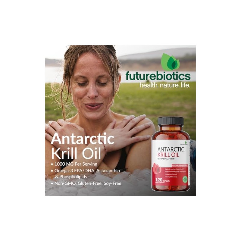 Future biotics Aceite de Kril Antártico con Astaxantina 1000 mg