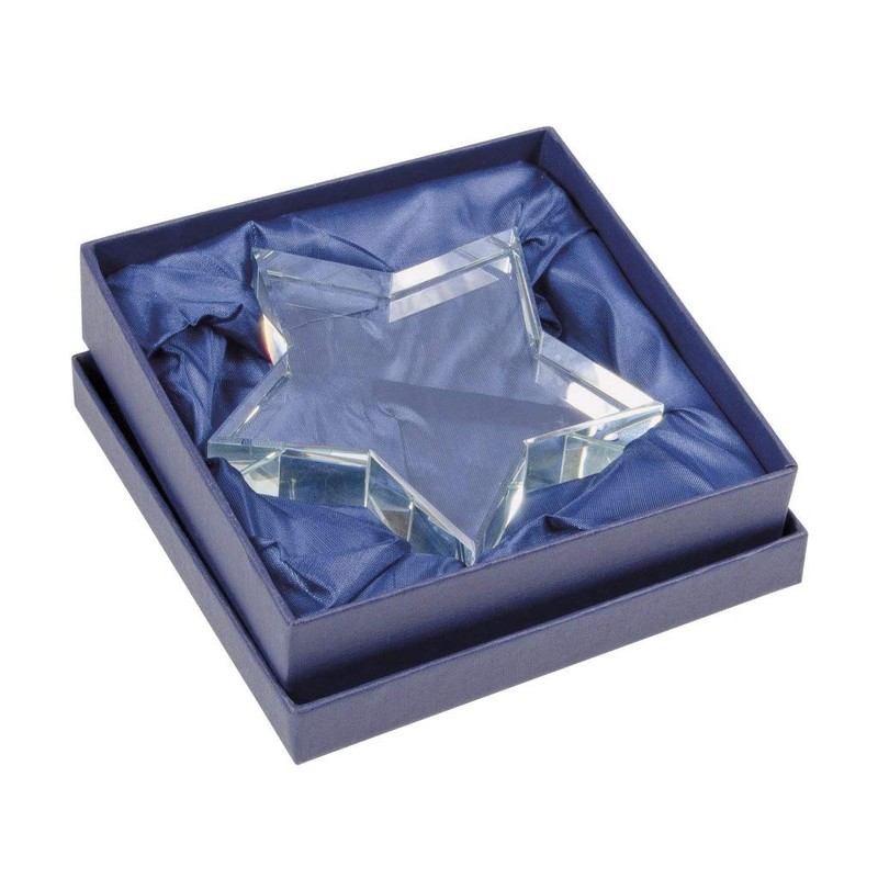 Paperweight Glass Star cod.EL35250 cm 9 x 9 x 1.9h