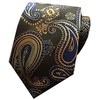 CHROME CRANE NR008 Men's Necktie, Paisley, Solid Suit, Business, Casual,