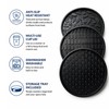 Nightstand Coaster, 6 Pack 3.94 Inch Drink Coasters with Storage