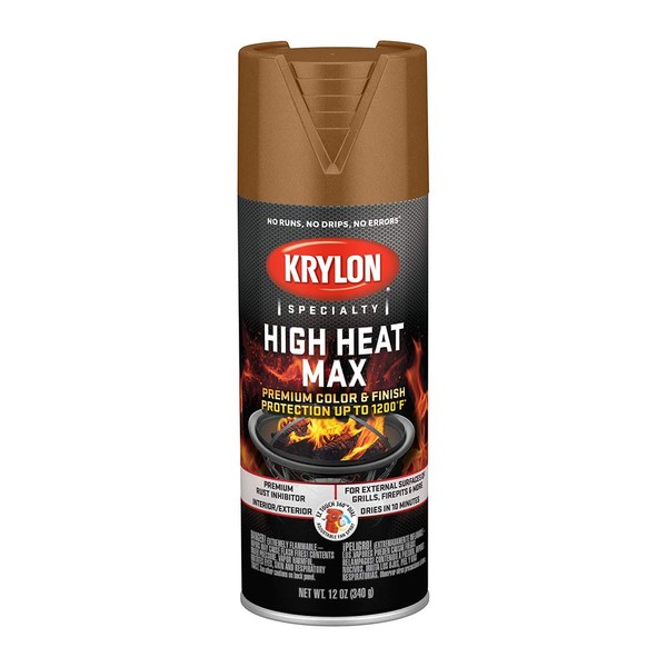 Krylon K01609000 High Heat Max, Copper, Gloss, 12 ounce
