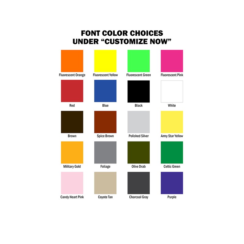 Uniform Work Shirt Patch Customized Embroidered Drk Brown Border and