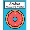 Student Homework Tracker: Daily School Assignment Cute Large Donut Journal