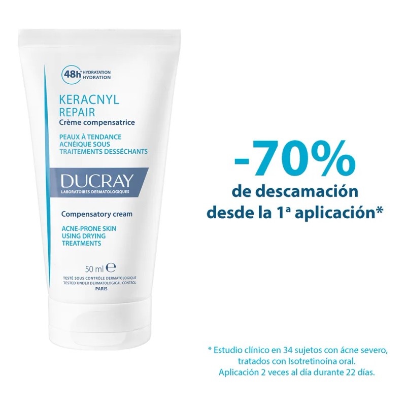Crema Hidratante Compensadora Ducray Keracnyl Repair Piel Muy Seca