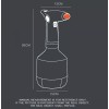 KIKI NEWGAIN Atomizador Eléctrico Pulverizador Riega Desinfecta Carga Usb