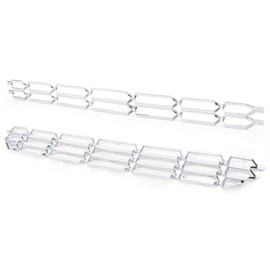 G-PLUS Front Upper & Lower Grille Insert Snap On Insert Compatible with Chevy Silverado 1500 2016-2018,Chrome