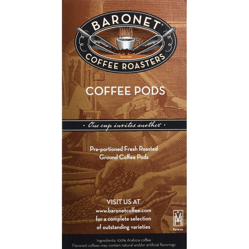 Baronet Coffee French Roast Kenya Aa Coffee Pods, 54 Count