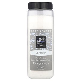 ONE WITH NATURE Bath Salt Detox Fragrance Free, 32 Ounce