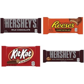 HERSHEY'S, KIT KAT and REESE'S Milk Chocolate Assortment Candy Bars, Individually Wrapped, 45 oz Bulk Value Pack (30 Piece)