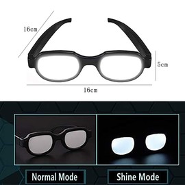 [Wovzoe] Luminous LED Glasses, Luminous Glasses, Famous Search Criminal Tracking Glasses, Thinking Figure Glasses, Cosplay Tools, Birthday Prop, Party Supplies, Ornaments, For Photography, Unisex