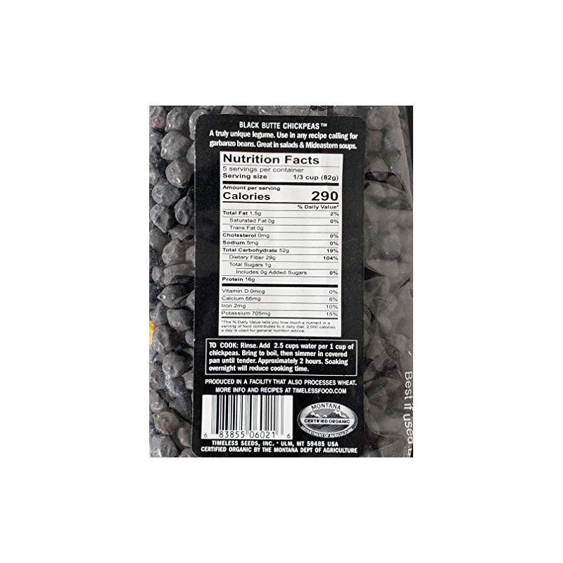 Timeless Black Kabuli Chickpea, 14-Ounce (Pack of 2)