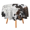 YCness Cow Print Tablecloth, Black Cowhide Printed Table Cover Western
