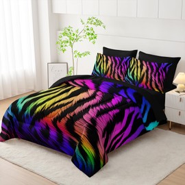 lneffble 7 Piece Pink Leopard/Cheetah Zebra Print King Size Comforter and Sheets Set，Leopard Print Bedding Set King，(1 Comforter, 1 Flat Sheet, 1 Fitted Sheet, 2 Pillowcase and 2 Pillow Sham)