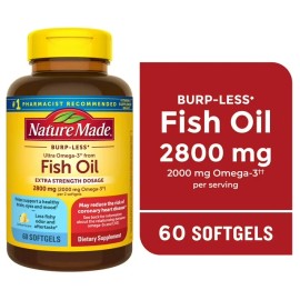 Nature Made Extra Strength Omega 3 Fish Oil Supplements 2800 mg Per Serving Soft