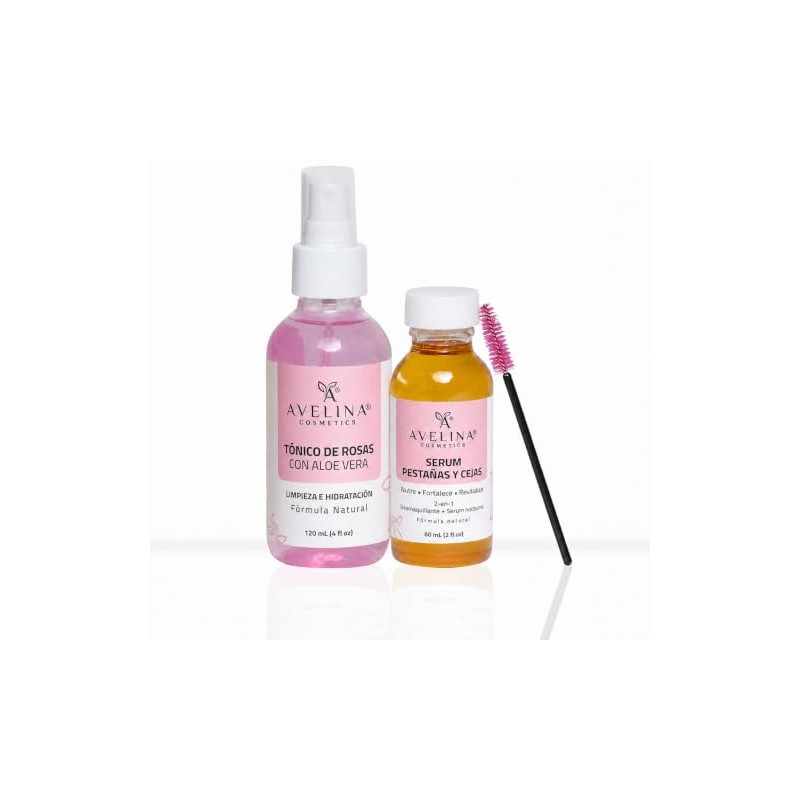 AVELINA COSMETICS Kit Serum Alargador de Pestañas y Cejas 100%