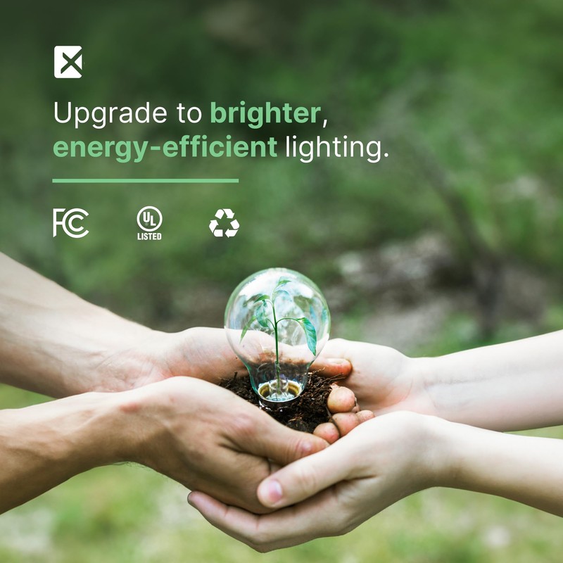 Xtricity LED Puck Light Bulb, E26 Bulb Base, Dimmable, Flat