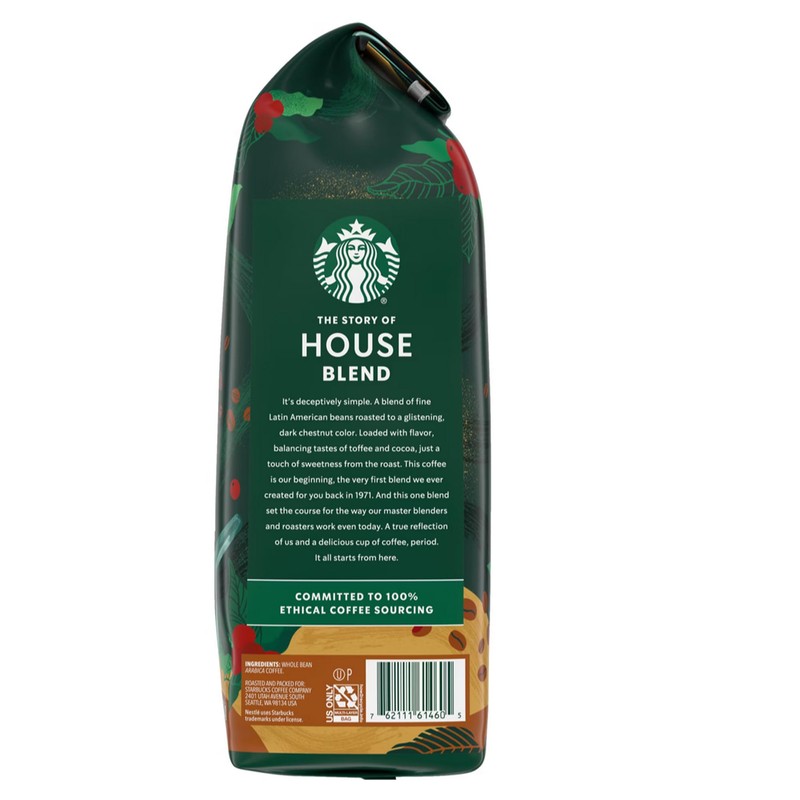 Starbucks House Blend Whole Bean Coffee (40 Ounce) (2 Pack),