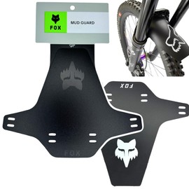 Fantic26 F26 Mud Guard Bicycle MTB DH FR Ebike Compatible with Fox Fork Splash Guard Fender Mudguard (Retro Black/Logo White)