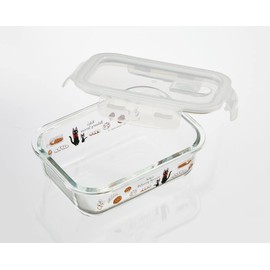 Skater GBST7-A Heat-resistant Glass Storage Container, Kiki's Delivery Service, 22.0 fl oz (650 ml), M with Lid Valve, 4-Point Lock