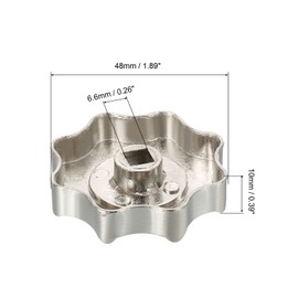 PATIKIL Round Wheel Handle, 2 Pack Faucet Handles Refrigerant Manifold Gauges Knob Square Broach Handwheel Replacement, Zinc Alloy