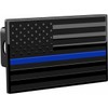 eVerHITCH US American Flag Chrome Emblem Trailer Metal Hitch Cover