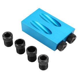 15 Degree Pocket Hole Gauge, Woodworking Oblique Drill Guide Set with 6/8/10 mm Adapter, Not Easy to Rust, Inclined Wood Hole Device for Connecting Wooden Boards