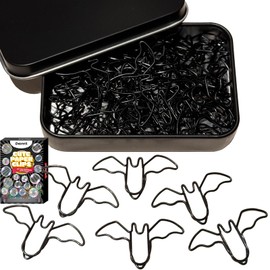 Daxtril Cute Paper Clips, 30PCS Bat Shaped Paper Clips Animal Bookmarks Clips, Assorted Colors, Fun Office Gifts for Women Men Coworkers Teachers Students Girls Boys Halloween Graduation Gift Father