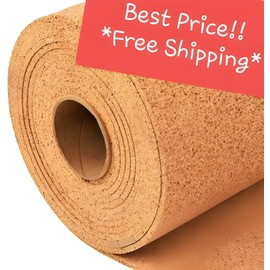 Portugal 4' WIDE (BY THE FOOT) 1/4" THICK ONE CORK ROLL CHOOSE SIZE bulletin board sheet