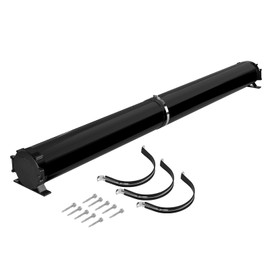 Touri RV Adjustable EZ Hose Carrier TR5094BK with Door Cap and Mounting Screws, 50''-94'', Black, 3 Mounting Tabs Included
