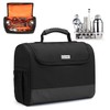 CURMIO Bartender Bag Cocktail Set Storage Carrying Case, Black