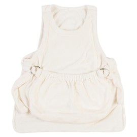 apott Cat Carrier Apron Pet Sling Accompany Carrier Bag with Pocket Plush Travel Front Backpack for Small Dogs Kittens Puppy Rabbit White