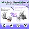 wiwoseo Self-Adhesive False Eyelashes Press On Lashes Clear Band Fairy