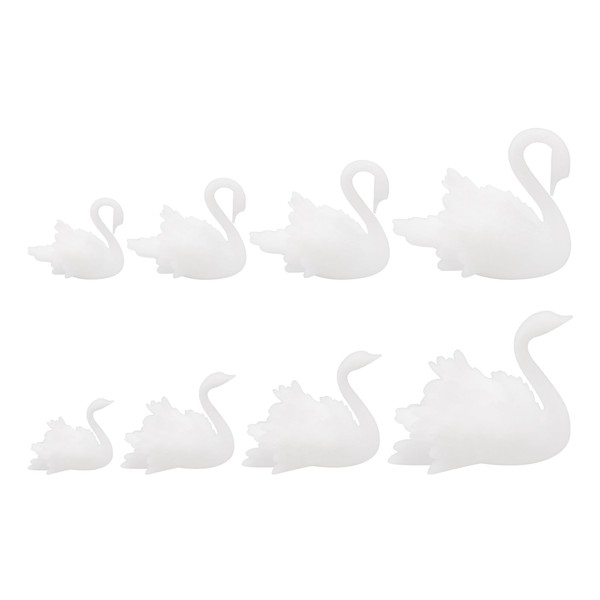 Micro Traders 8pcs 3D Mini Swan Resin Molds for Jewelry