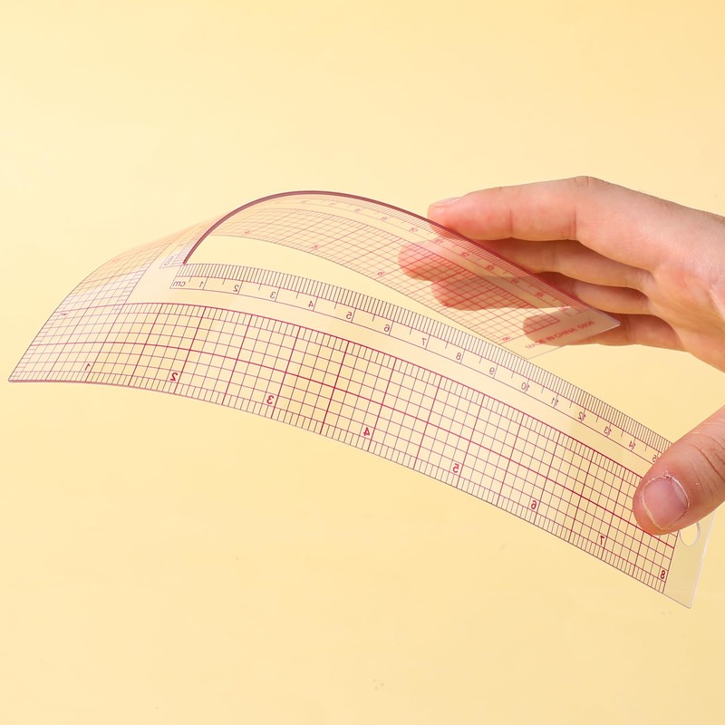 TIESOME 2 Pieces L-Square Rule Clear Sewing Ruler, Plastic Measure
