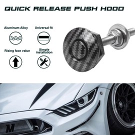 Xotic Tech Bumper Hood Lock Lid Kit Push Button Quick Release Fasteners Universal for Car (Carbon Fiber Pattern)