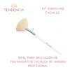 Brochas Faciales Abanico 4 Pzas Cerdas Naturales