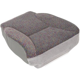 ECOTRIC Driver Side Bottom Seat Cover Compatible with 1998-2002 Dodge Ram 1500 2500 3500 SLT Mist Gray Cloth Left Bottom Replacement