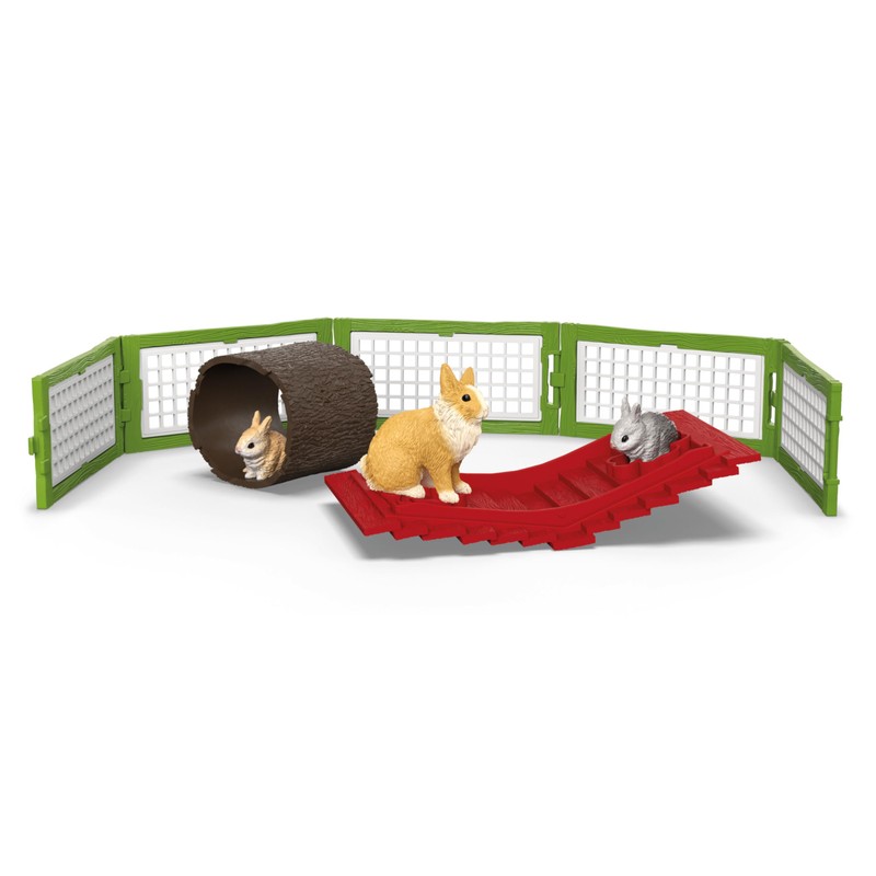 schleich Farm World 42728 Rabbit Hutch for Ages 3 and
