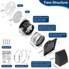 XABJU 512M 6 Inch Through Wall Exhaust Fan with Aluminum