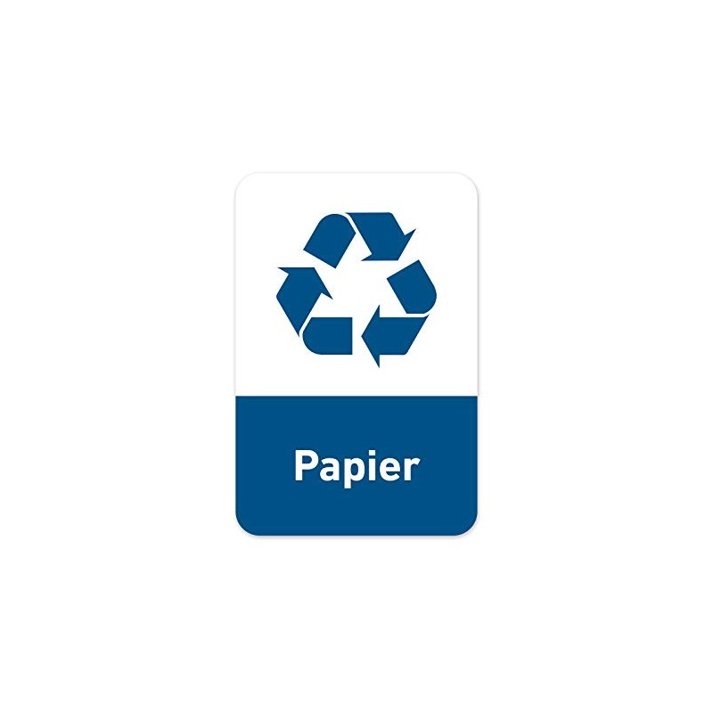 Recycling Stickers Set of 8 Paper Bin 10 x 15