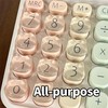 VNLEXMC Transparent Glass Long Nail Keyboard Caps – 80 Raised