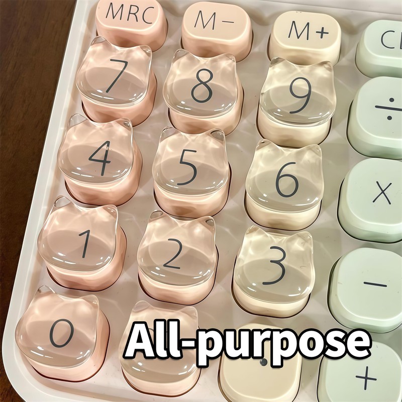 VNLEXMC Transparent Glass Long Nail Keyboard Caps – 80 Raised