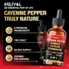 MILIVOL 8in1 Cayenne Pepper Liquid Drops with Ginger, Ceylon Cinnamon