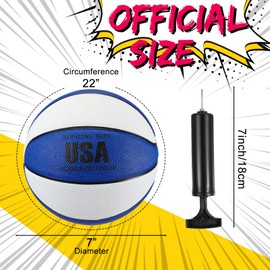 Jenaai 6 Pack Mini Pool Basketballs with Pump for Kids 7 Inch Size 3 Rubber Basketball Color Small Toy Indoor Outdoor Colorful Basketball for Toddlers Teenagers Competition(Classic)